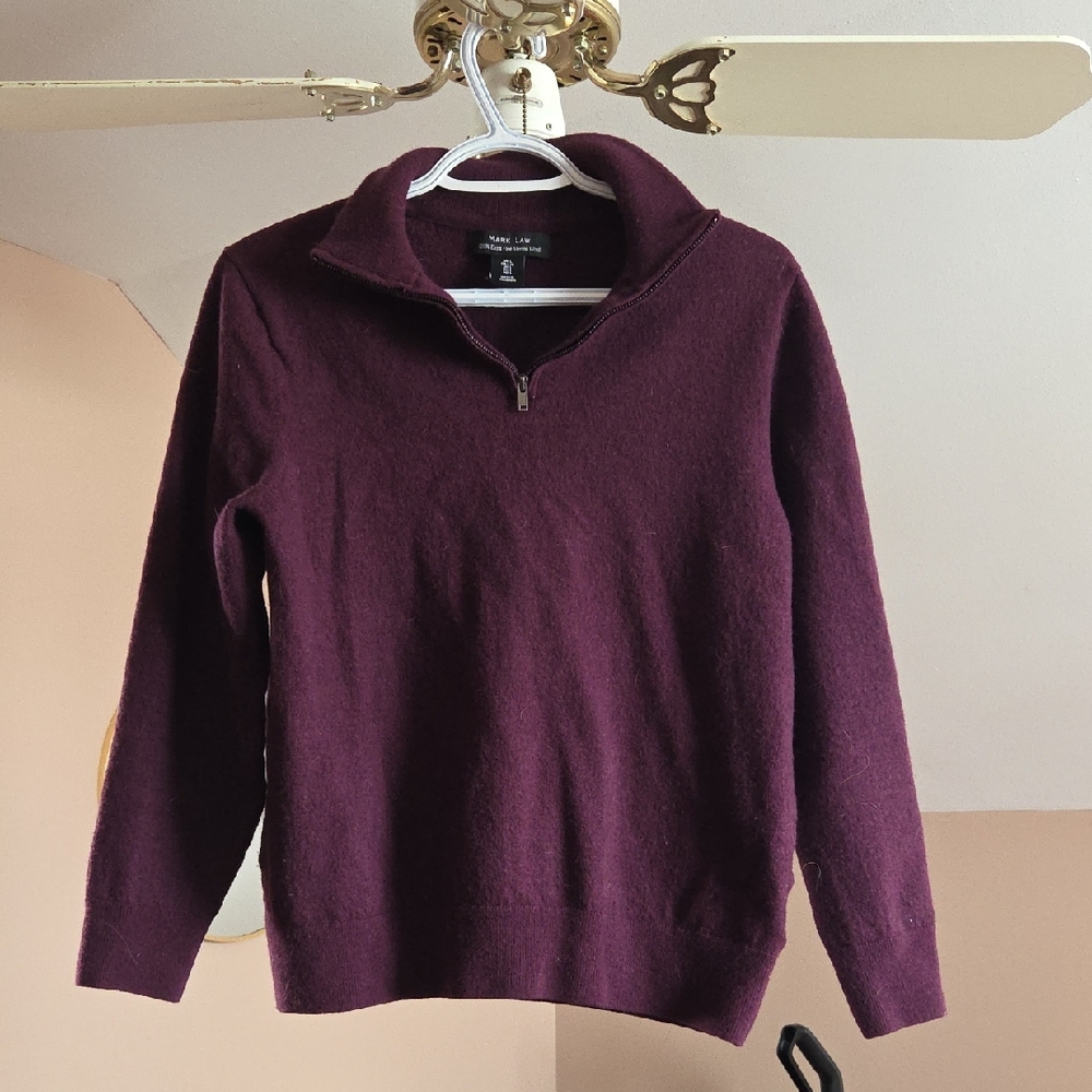 Women's Maroon Half-Zip Sweater
